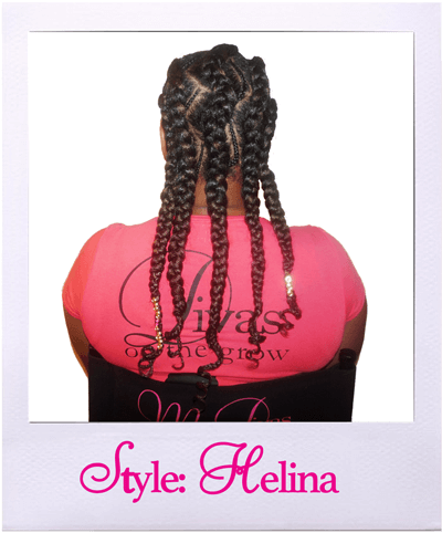 Helina hairstyle from the back